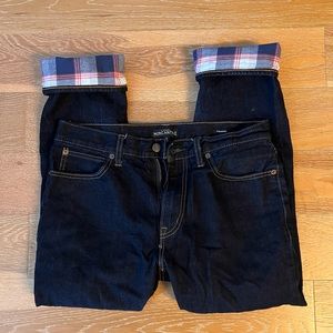 J Crew Mercantile Flannel Lined Jeans 32x30